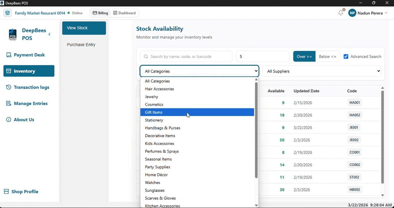 DeepBees POS: screenshot 5 of 5
