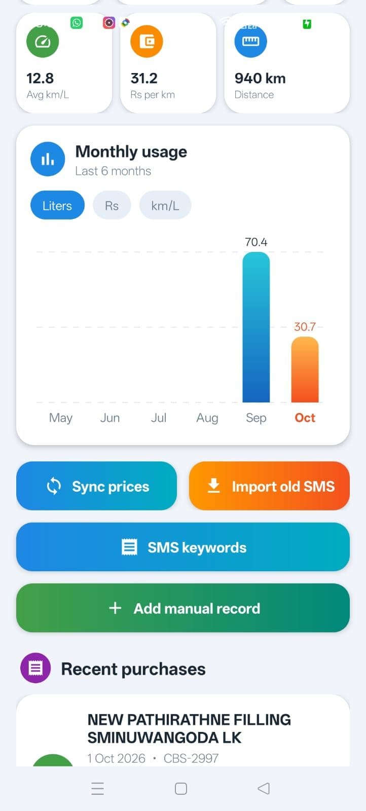 Fuel Tracker: screenshot 2 of 2