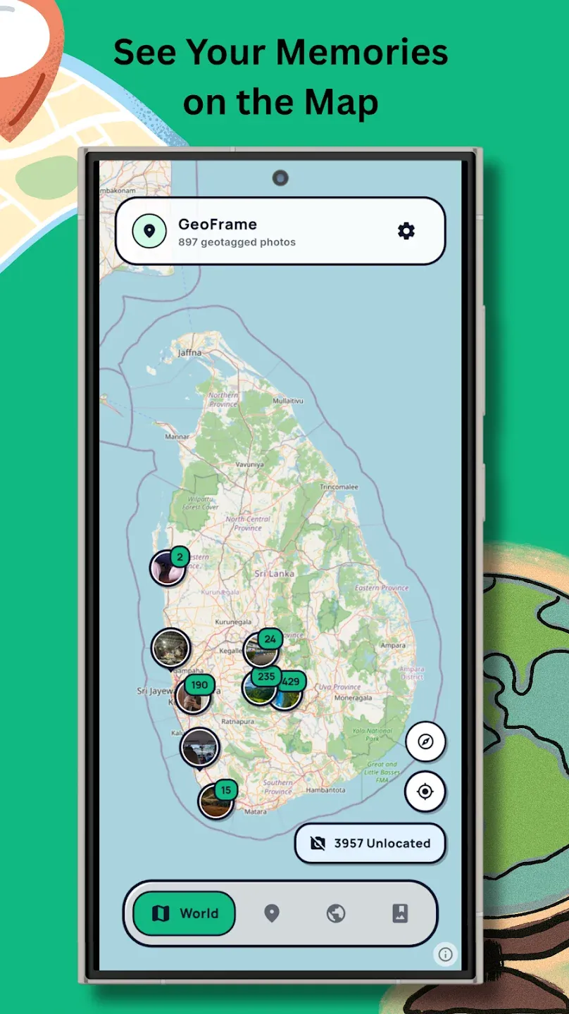 GeoFrame - Photo Location Map: screenshot 1 of 5